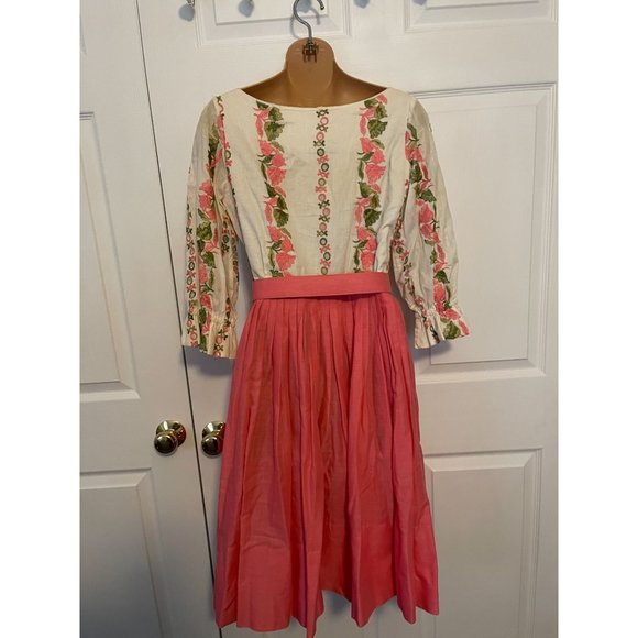 Vintage Maggi Stover 1950's Embroidered Dress Size S - Picture 6 of 10